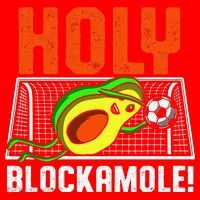 Holy Blockamole Soccer Blocker Funny Avocado Goalie Santa Hat thumb 1