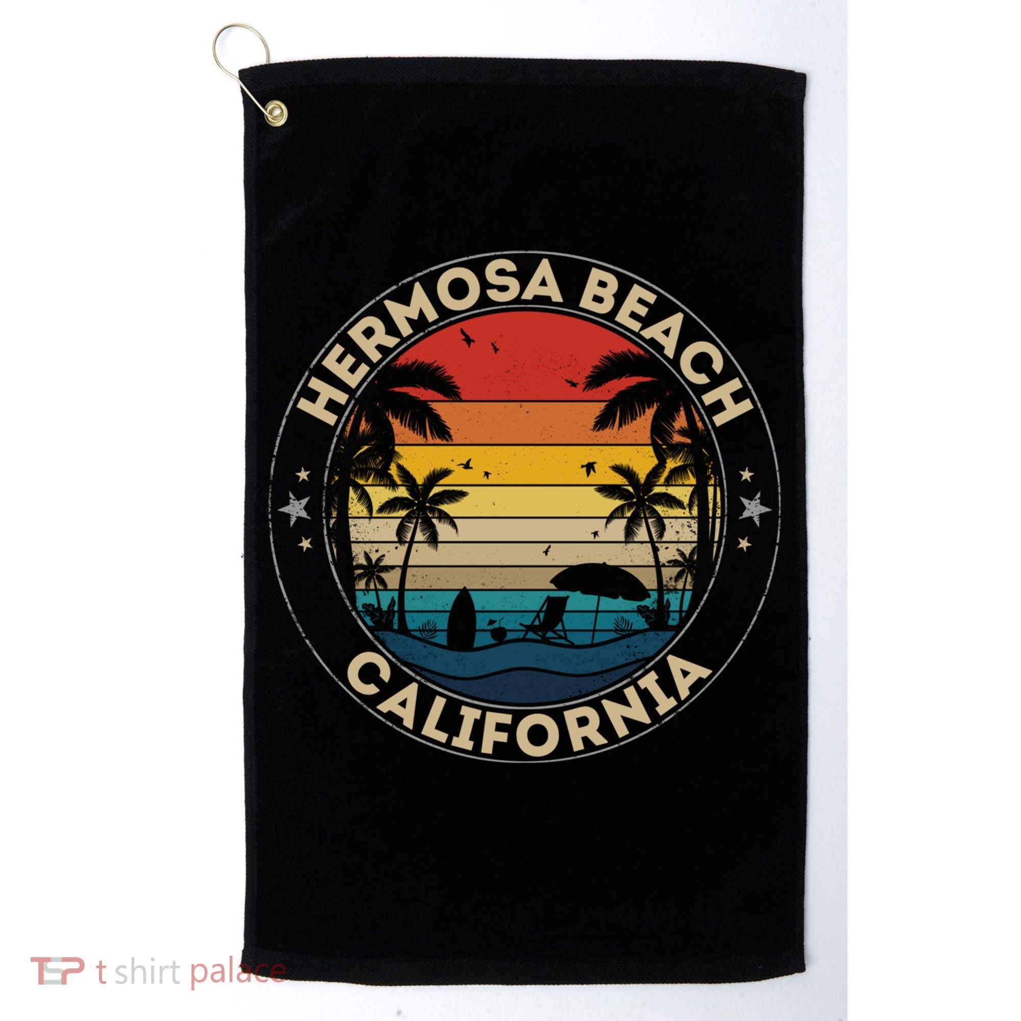 Hermosa Beach Souvenir Gift California Reminder Gift Golf Towel