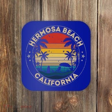 Hermosa Beach Souvenir Gift California Reminder Gift Coaster