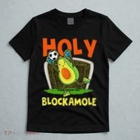 Holy Blockamole Soccer Blocker Funny Avocado Goalie T-Shirt thumb 5
