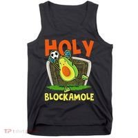 Holy Blockamole Soccer Blocker Funny Avocado Goalie Tank Top thumb 0