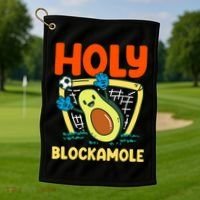 Holy Blockamole Soccer Goalkeeper Soccer Goalie Golf Towel thumb 1