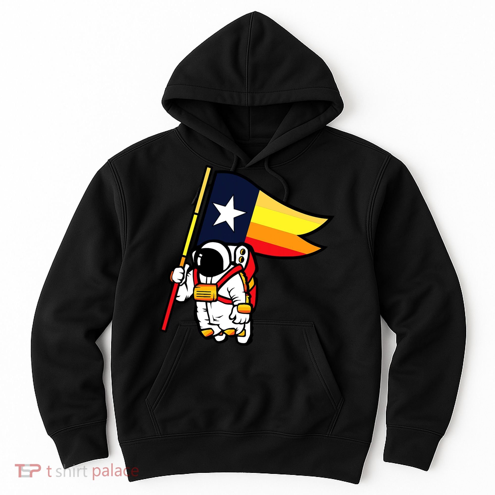 Houston Baseball Space City Astronaut Texas Flag Hoodie