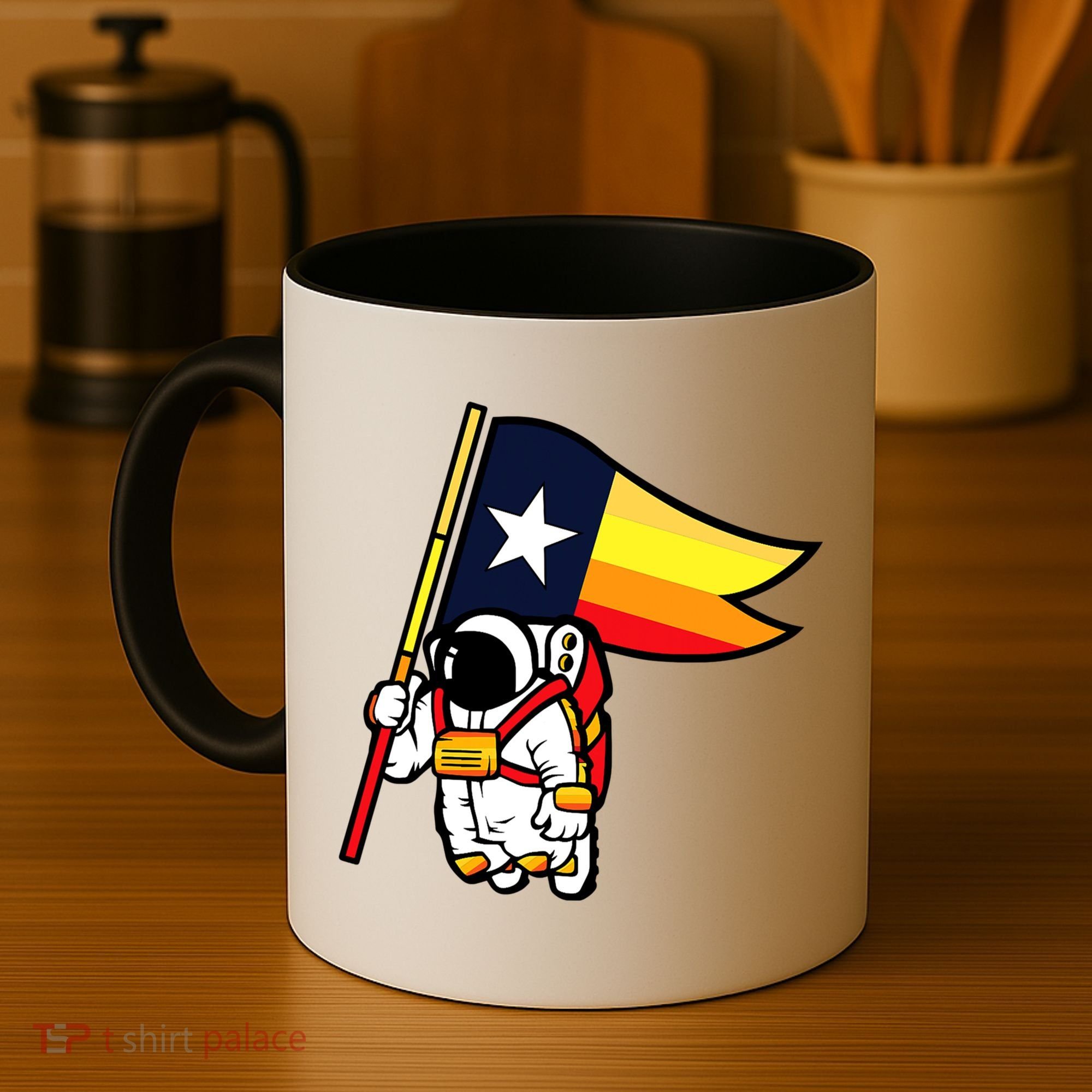 Houston Baseball Space City Astronaut Texas Flag Coffee Mug