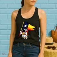 Houston Baseball Space City Astronaut Texas Flag Women's Tank Top thumb 2