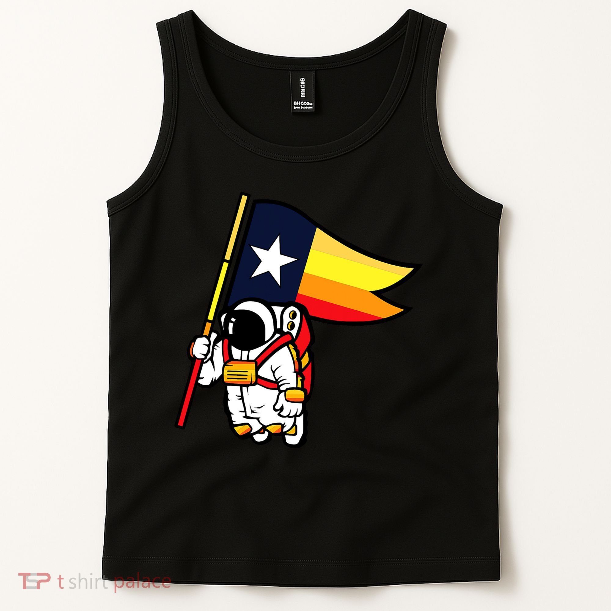 Houston Baseball Space City Astronaut Texas Flag Tank Top