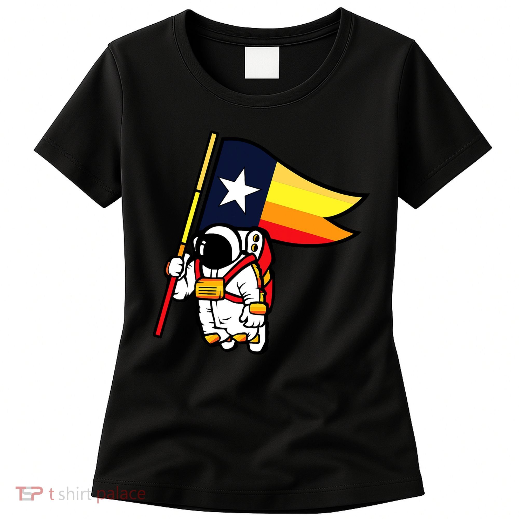 Houston Baseball Space City Astronaut Texas Flag Women's T-Shirt