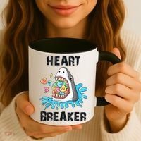 Heart Breaker Shark Funny Valentines Day Coffee Mug thumb 3