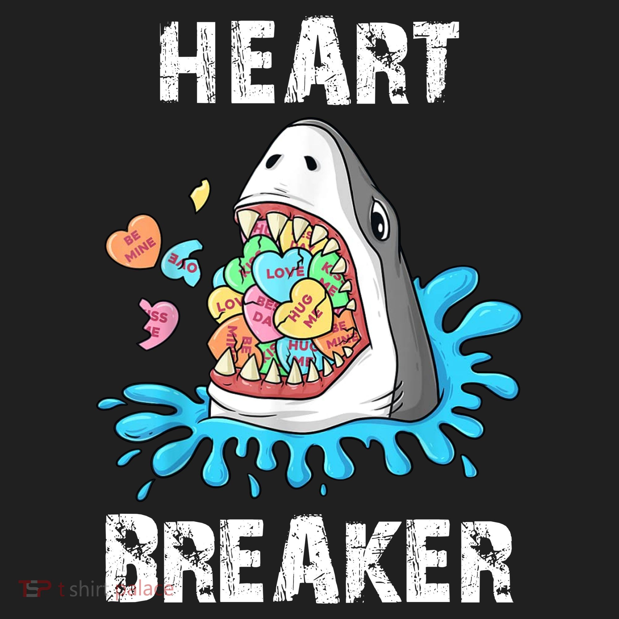 Heart Breaker Shark Funny Valentines Day Beanie