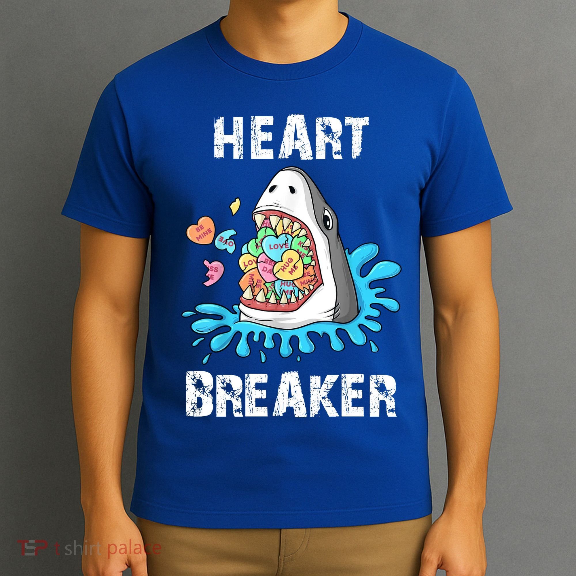 Heart Breaker Shark Funny Valentines Day T-Shirt