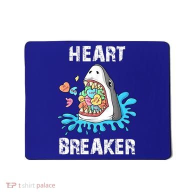 Heart Breaker Shark Funny Valentines Day Mousepad