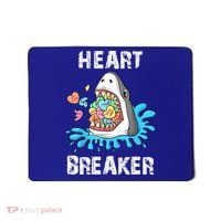 Heart Breaker Shark Funny Valentines Day Mousepad thumb 0