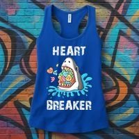 Heart Breaker Shark Funny Valentines Day Women's Tank Top thumb 3