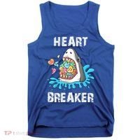 Heart Breaker Shark Funny Valentines Day Tank Top thumb 0