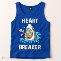 Heart Breaker Shark Funny Valentines Day Tank Top thumb 2