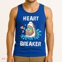 Heart Breaker Shark Funny Valentines Day Tank Top thumb 3