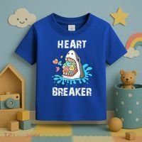 Heart Breaker Shark Funny Valentines Day Toddler T-Shirt thumb 3