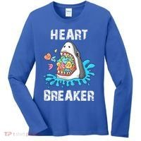 Heart Breaker Shark Funny Valentines Day Women's Long Sleeve Shirt thumb 0