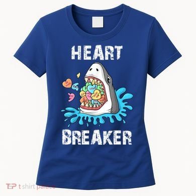 Heart Breaker Shark Funny Valentines Day Women's T-Shirt