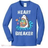 Heart Breaker Shark Funny Valentines Day Kids Long Sleeve Shirt thumb 0