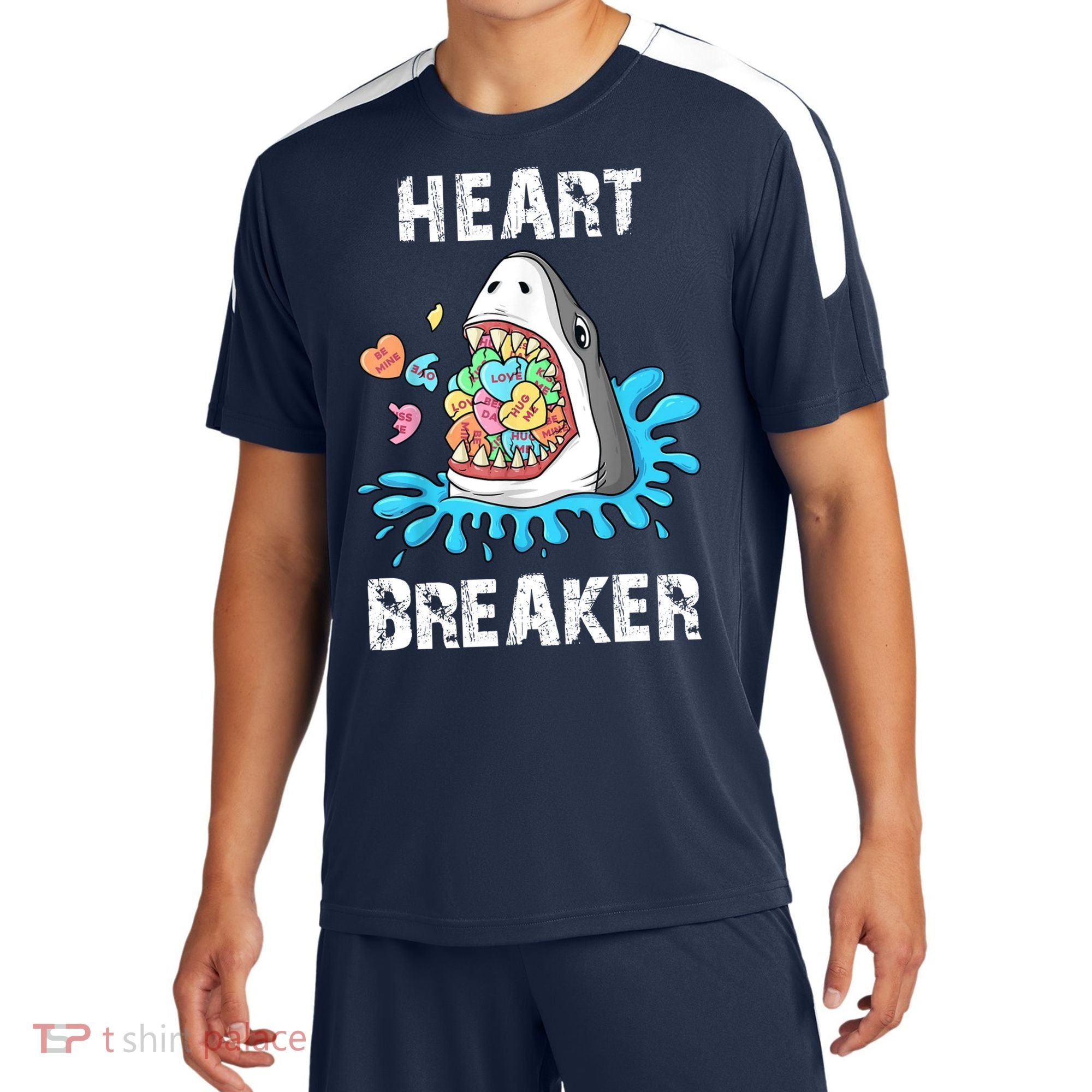 Heart Breaker Shark Funny Valentines Day Sport-Tek Competitor United Soccer Jersey
