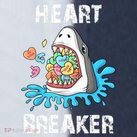 Heart Breaker Shark Funny Valentines Day Sport-Tek Competitor United Soccer Jersey thumb 4