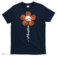 Houston Baseball Souvenir Colorful Flower Tee I Love Houston Women T-Shirt thumb 0