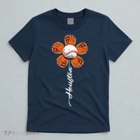 Houston Baseball Souvenir Colorful Flower Tee I Love Houston Women T-Shirt thumb 5