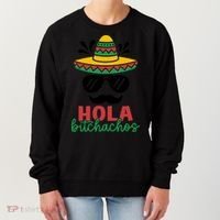 Hola Bitchachos Sombrero Sunglasses And Mustache Cinco De Mayo Mexico Vacation Women's Sweatshirt thumb 0