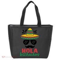 Hola Bitchachos Sombrero Sunglasses And Mustache Cinco De Mayo Mexico Vacation Tote Bag thumb 0