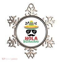 Hola Bitchachos Sombrero Sunglasses And Mustache Cinco De Mayo Mexico Vacation Ornament thumb 0