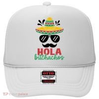 Hola Bitchachos Sombrero Sunglasses And Mustache Cinco De Mayo Mexico Vacation Hat thumb 0