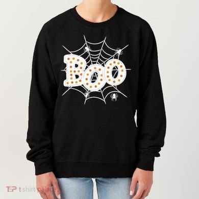 Halloween Boo Spider Web Spooky Season Women's Sweatshirt