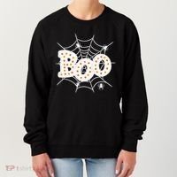 Halloween Boo Spider Web Spooky Season Women's Sweatshirt thumb 0