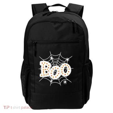 Halloween Boo Spider Web Spooky Season Backpack