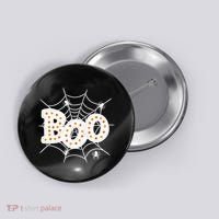 Halloween Boo Spider Web Spooky Season Button thumb 0