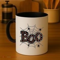 Halloween Boo Spider Web Spooky Season Coffee Mug thumb 4