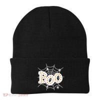 Halloween Boo Spider Web Spooky Season Beanie thumb 0