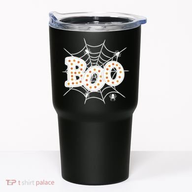Halloween Boo Spider Web Spooky Season Tumbler