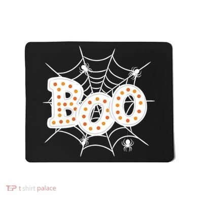 Halloween Boo Spider Web Spooky Season Mousepad