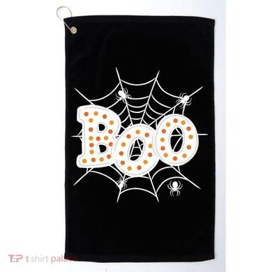 Halloween Boo Spider Web Spooky Season Golf Towel