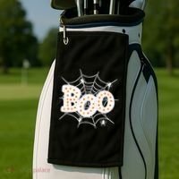 Halloween Boo Spider Web Spooky Season Golf Towel thumb 2