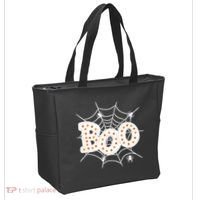 Halloween Boo Spider Web Spooky Season Tote Bag thumb 2