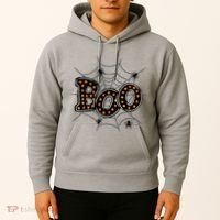 Halloween Boo Spider Web Spooky Season Hoodie thumb 2
