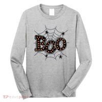 Halloween Boo Spider Web Spooky Season Long Sleeve Shirt thumb 0