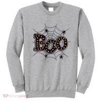 Halloween Boo Spider Web Spooky Season Sweatshirt thumb 0