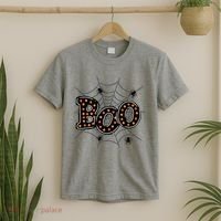 Halloween Boo Spider Web Spooky Season T-Shirt thumb 2