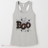 Halloween Boo Spider Web Spooky Season Women's Tank Top thumb 0