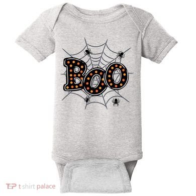 Halloween Boo Spider Web Spooky Season Baby Bodysuit