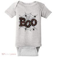 Halloween Boo Spider Web Spooky Season Baby Bodysuit thumb 0